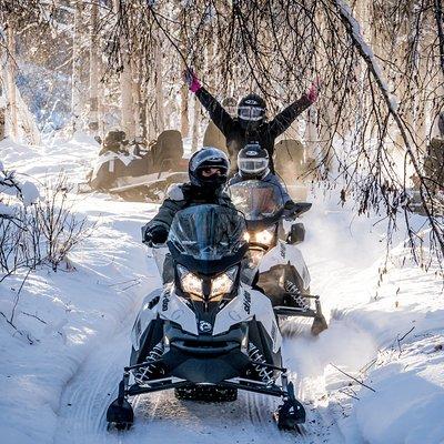 Guided Fairbanks Snowmobile Tour