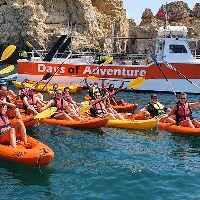 Kayak Adventure to go inside Ponta da Piedade Caves/Grottos and see the Beaches