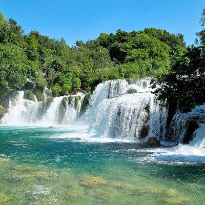 Private day tour to Krka, Primosten & Trogir with Mercedes Benz Vehicle