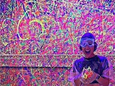 Glow in the Dark Splatter Paint Experience 