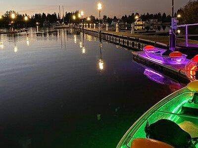 Evening LED Glow Clear Kayak Tour in Lake Tahoe