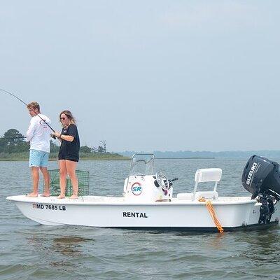 8-Hour Fishing Skiff Boat Rental in Dewey Beach