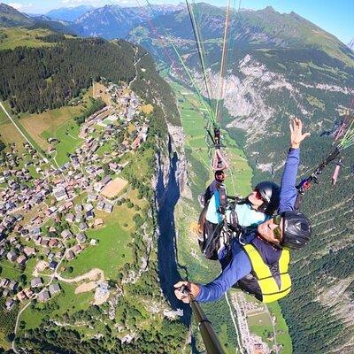 Mürren Lauterbrunnen Paragliding Tandem Flights