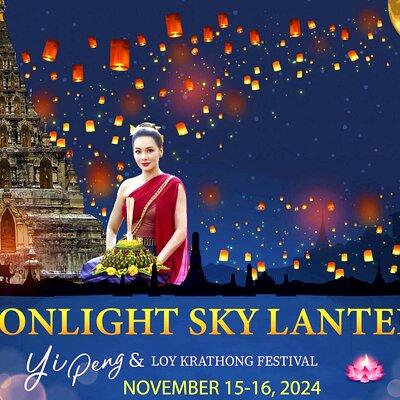 Moonlight Sky lanterns Yi Peng and Loy Krathong Festival 2024