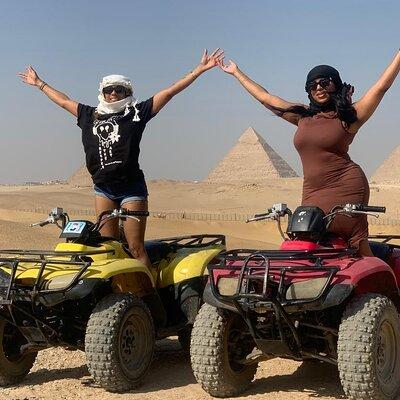 Giza pyramids, Sphinx, ATV bike, Lunch,Camel ride, Dinner cruise& shopping tour 